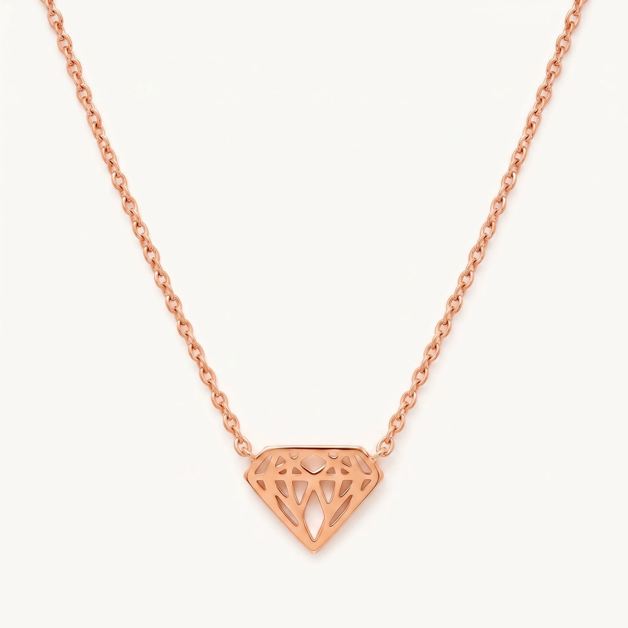 Collana geometrica — foto prodotto su sfondo bianco, oro rosa | SKU: 12791388-rose-gold