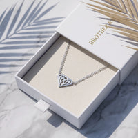 Thumbnail for Collana geometrica — nella scatola regalo, argento | SKU: 12791388-white-gold