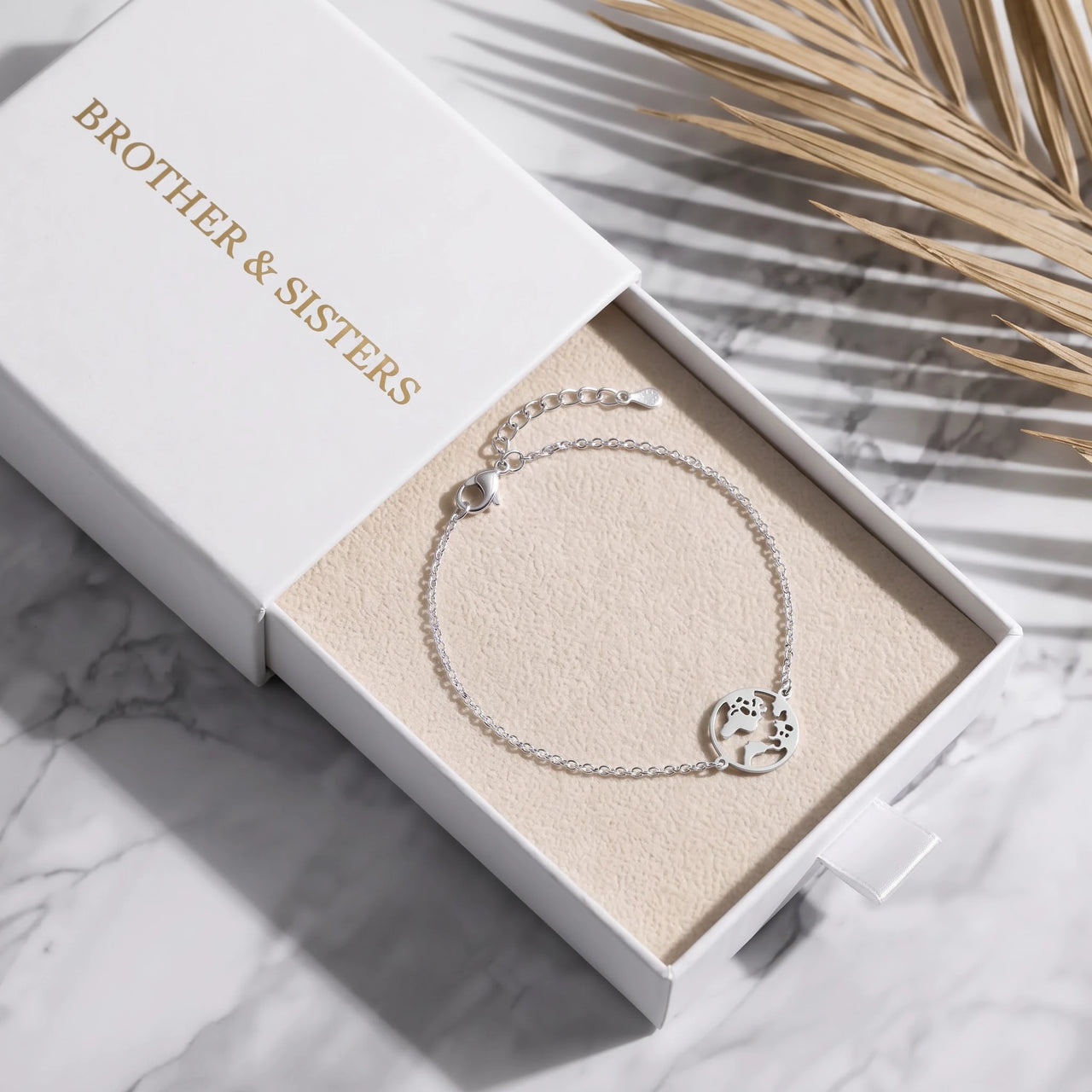 Bracciale viaggio — nella scatola regalo, argento | SKU: 22665062-white-gold