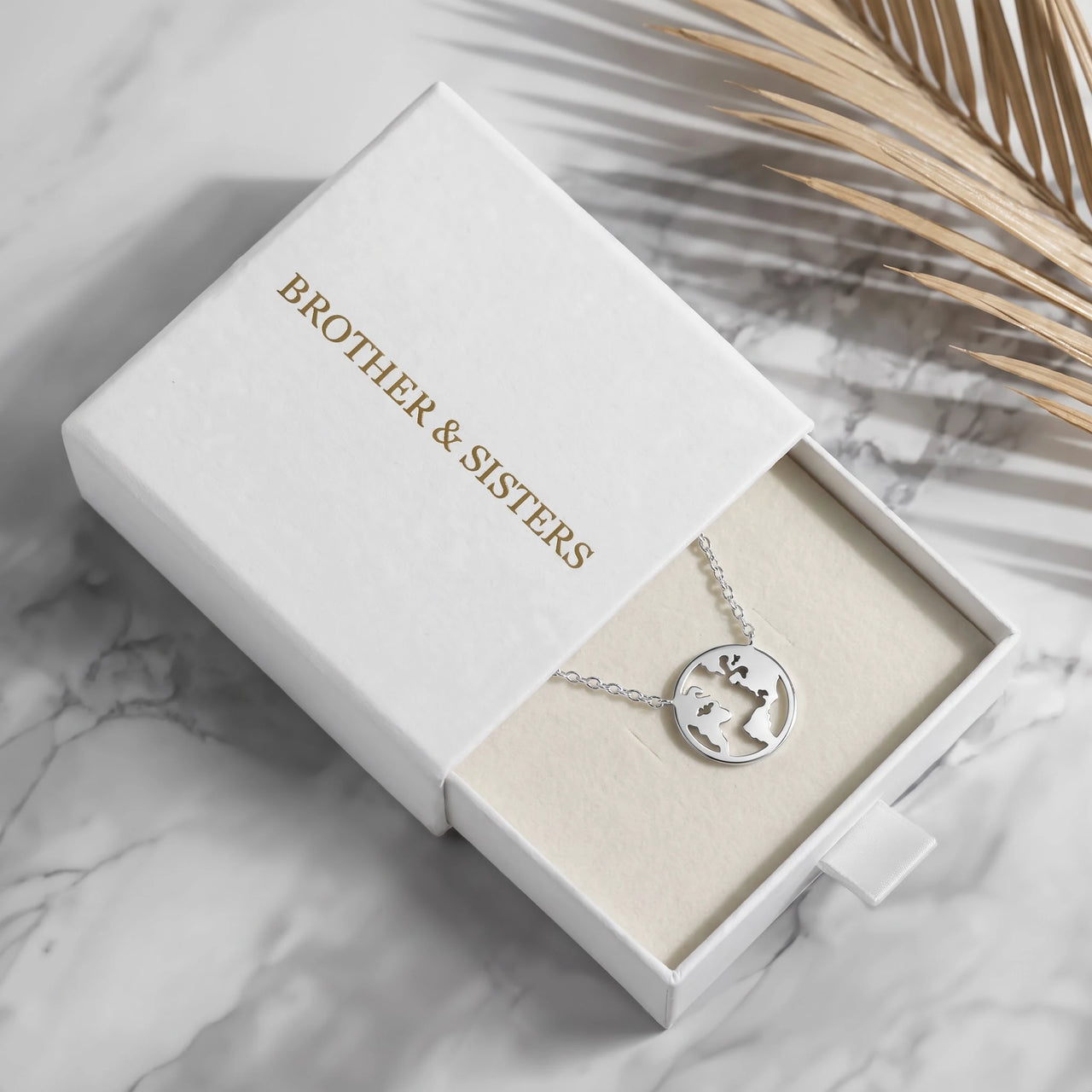 Collana mondo — nella scatola regalo, argento | SKU: 22173453-white-gold