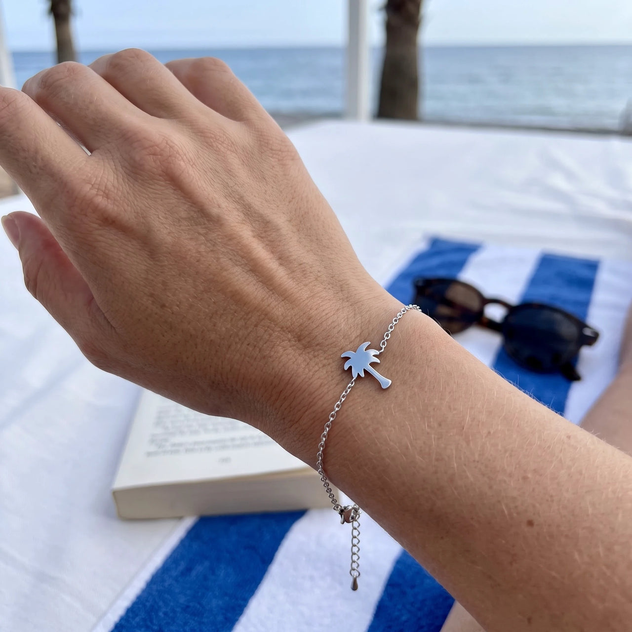 Bracciale acciaio donna — foto indossata, misura reale, argento | SKU: 7819407-silver-plated