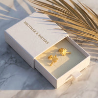 Thumbnail for Orecchini palma — nella scatola regalo, oro | SKU: 10287609-gold-color