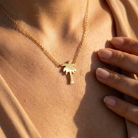 Thumbnail for Collana palma — primo piano dei dettagli, oro | SKU: 8732822-gold-color