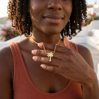 Thumbnail for Collana palma — foto indossata nei gesti di tutti i giorni, oro | SKU: 8732822-gold-color