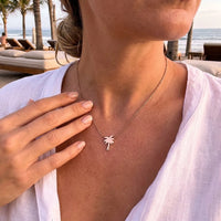Thumbnail for Collana palma — foto indossata, misura reale, oro rosa | SKU: 8732822-rose-gold-color