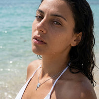 Thumbnail for Collana palma — foto indossata in acqua, waterproof, argento | SKU: 8732822-silver-plated