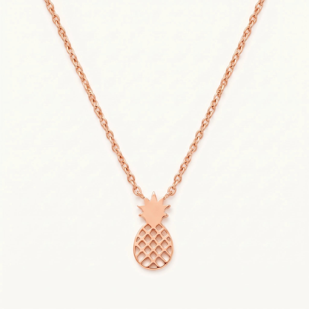 Little Pineapple Necklace, rose gold necklace | SKU: 8050907-rose-gold