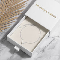 Thumbnail for Bracciale minimal — nella scatola regalo, argento | SKU: 9443177-white-gold
