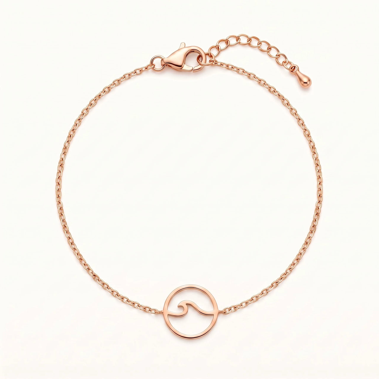 Bracciale onda — foto prodotto su sfondo bianco, oro rosa | SKU: 17429078-rose-gold