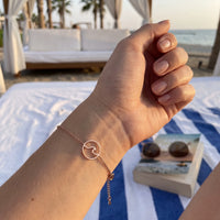 Thumbnail for Gioielli in acciaio — foto indossata, misura reale, oro rosa | SKU: 17429078-rose-gold