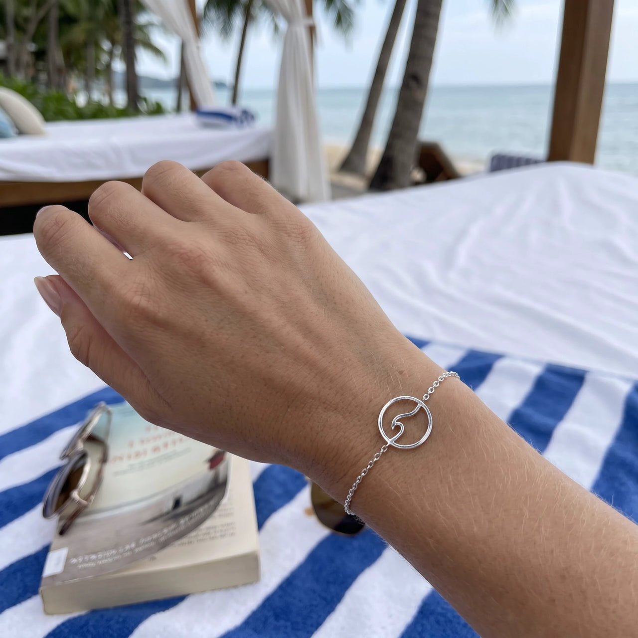 Gioielli in acciaio — foto indossata, misura reale, argento | SKU: 17429078-white-gold