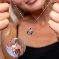 Thumbnail for Lovers Photo Necklace showing customisable heart pendant with hidden photo locket by Brother & Sisters.