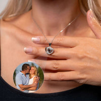 Thumbnail for Lovers Photo Necklace showcasing a couple’s photo locket and customisable heart pendant by Brother & Sisters.