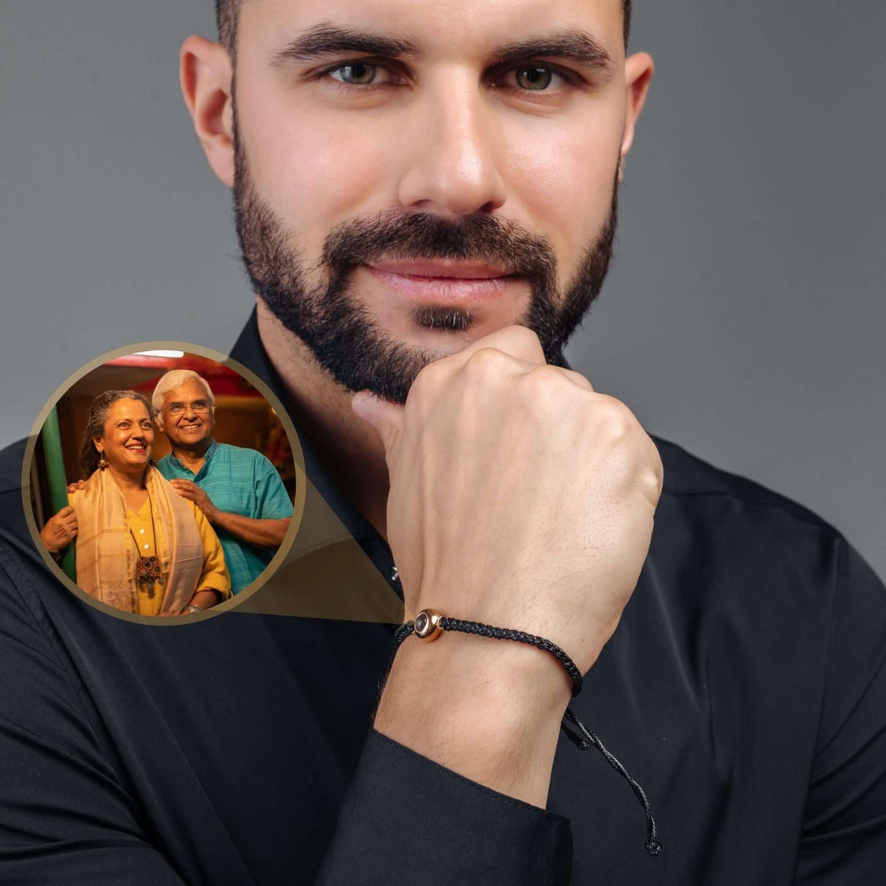 Classic Photo Bracelet featuring customizable photo charm, handcrafted by Brother & Sisters, showcasing cherished memories.