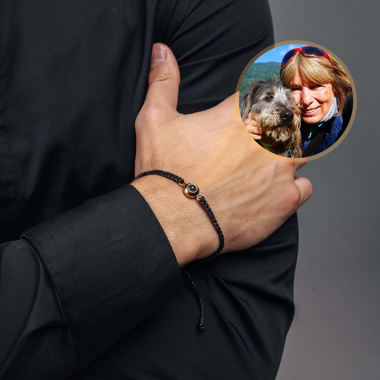 Classic Photo Bracelet featuring a customizable photo charm, showcasing cherished memories with Brother & Sisters.