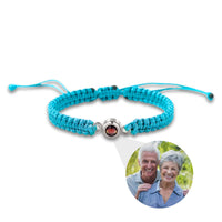 Thumbnail for Man Blue Photo Bracelet featuring a personalized photo pendant, handcrafted by Brother & Sisters.