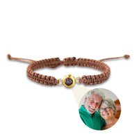 Thumbnail for Man Brown Photo Bracelet featuring a circle charm for custom photo, crafted by Brothers & Sisters.