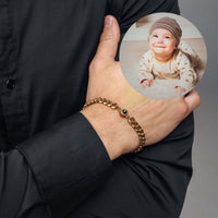 Thumbnail for Man Bracelet - Men’s Personalised Bracelet - Steel Personalized Photo Bracelet - Personalized Gift for Men - Custom Jewelry for Him - Custom Bracelet Picture - Personalised Photo Gift Bracelet Brother & Sisters