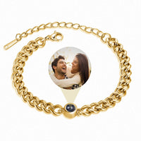 Thumbnail for Man Bracelet - Men’s Personalised Bracelet - Steel Personalized Photo Bracelet - Personalized Gift for Men - Custom Jewelry for Him - Custom Bracelet Picture - Personalised Photo Gift Bracelet Brother & Sisters