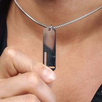 Thumbnail for Charming Initial Necklace worn by a man, featuring a sleek silver letter pendant by Brother & Sisters.