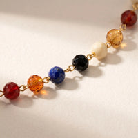 Thumbnail for Multicolour Bead Anklet with 18K gold plating and vibrant hand-strung glass beads by Brother & Sisters.