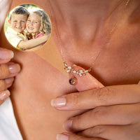 Thumbnail for Nature Photo Necklace showcasing personalized photo projection, elegant Laurel Leaf design by Brother & Sisters.
