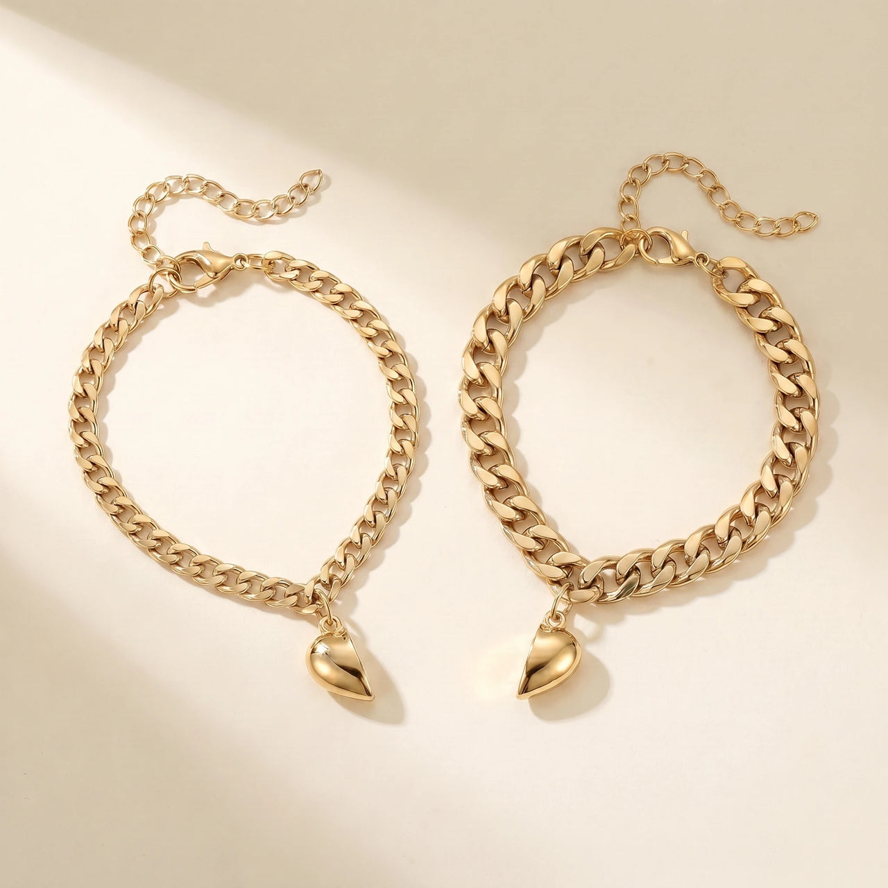 Magnetic Heart Bond Matching Bracelet Set 2
