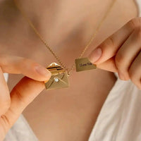 Thumbnail for Personalized Envelope Necklace - Personalized Necklace - Brother & Sisters Brother & Sisters