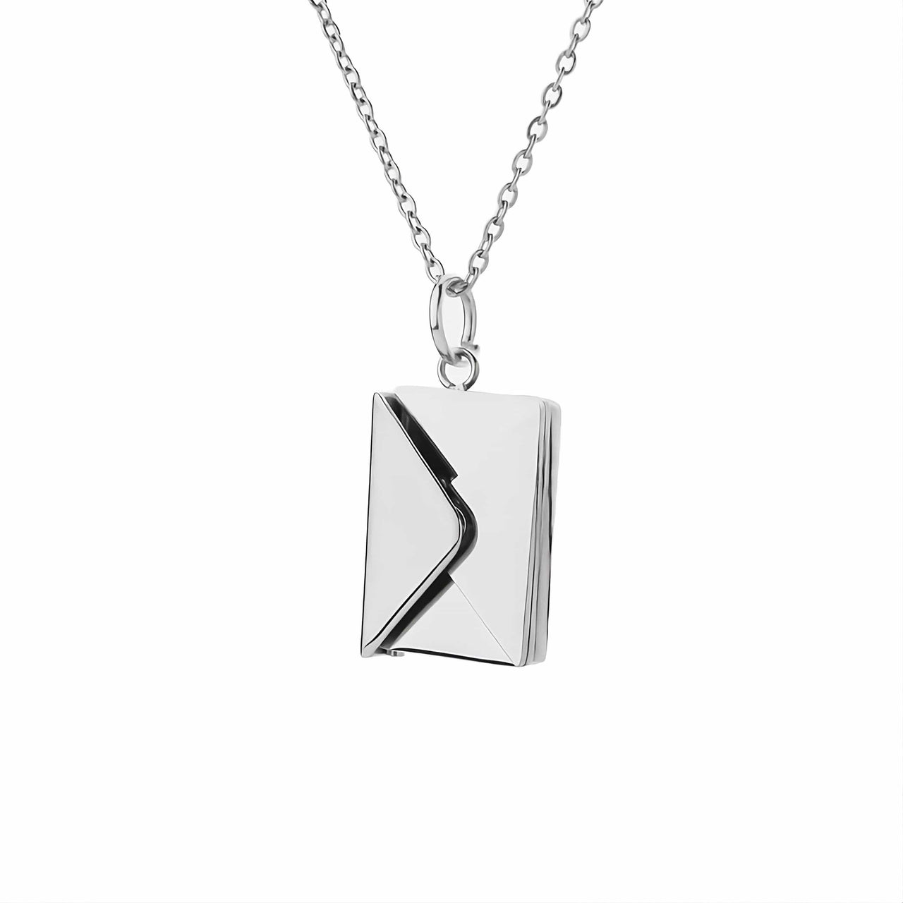 Personalized Envelope Necklace - Personalized Necklace - Brother & Sisters Silver / without Flowers Brother & Sisters