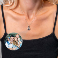 Thumbnail for Phoenix Photo Necklace by Brother & Sisters featuring a personalized photo of loved ones for meaningful keepsakes.