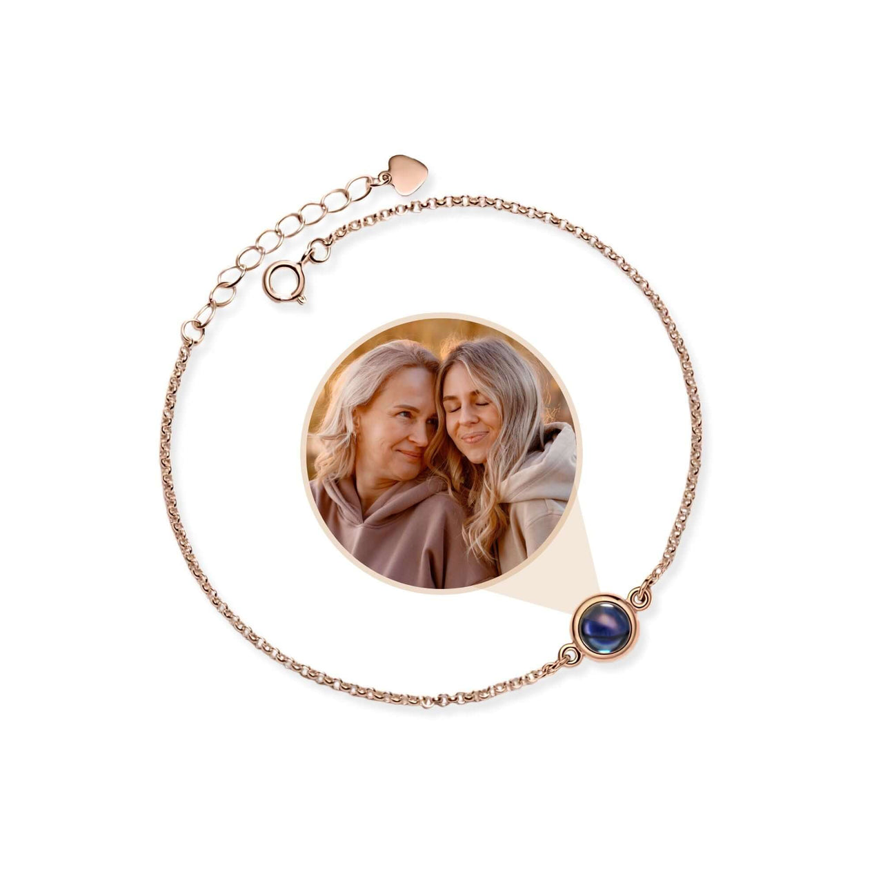 Photo Personalized Bracelet by Brother & Sisters with unique photo projection for cherished memories.