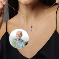 Thumbnail for Protection Photo Necklace featuring a cherished photo charm, worn elegantly, by Brother & Sisters.