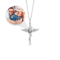 Thumbnail for Protection Photo Necklace featuring a medical caduceus design with personalized photo lens by Brother & Sisters.