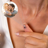 Thumbnail for Rare Photo Necklace showcasing a personalized pendant with a hidden photo projection, by Brother & Sisters.