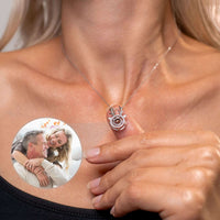 Thumbnail for Close-up of Reindeer Photo Necklace featuring a personalized photo pendant by Brother & Sisters.
