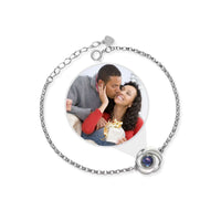 Thumbnail for Rose Photo Bracelet featuring a rose design and a hidden photo projection of a loved one by Brother & Sisters.