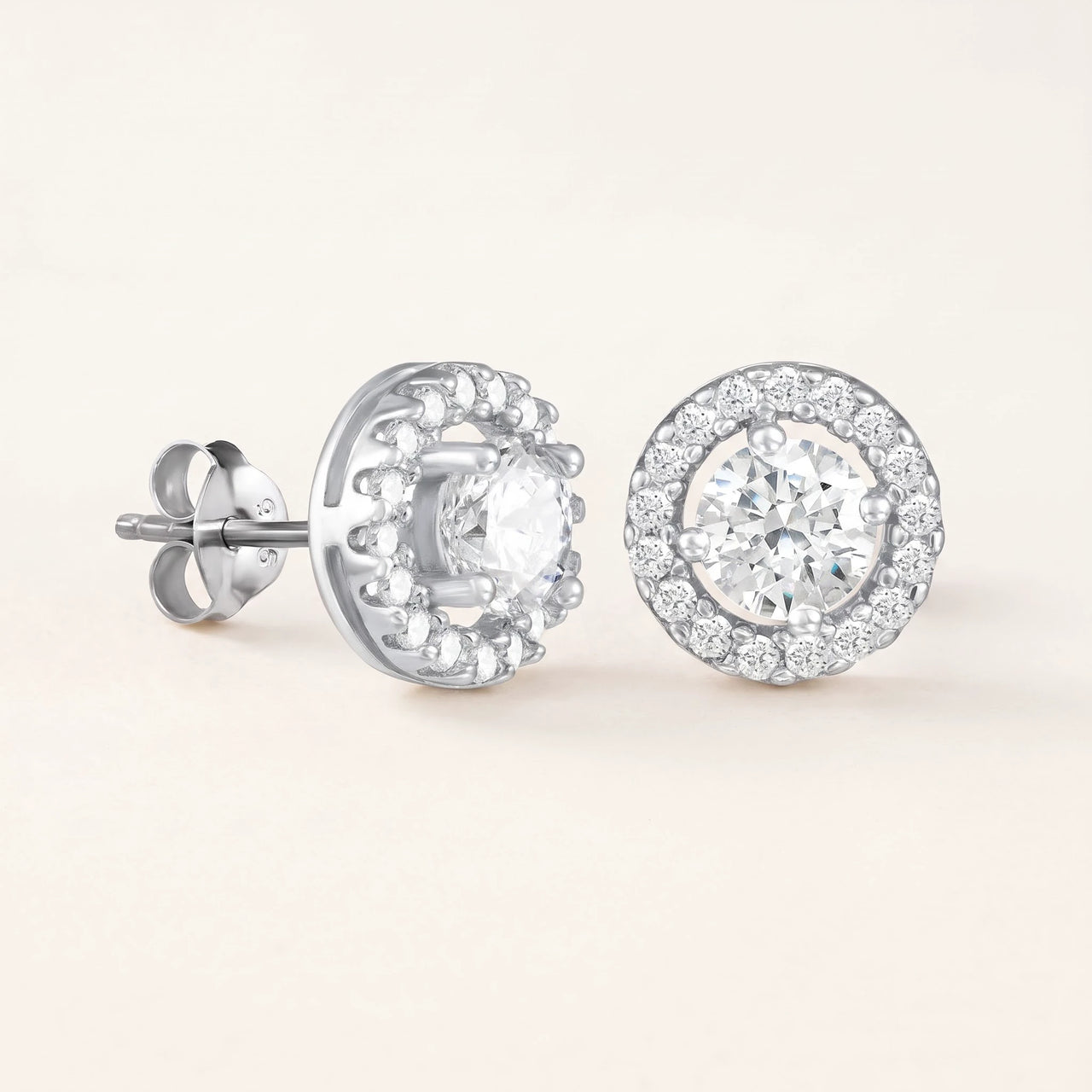 Silver Circle Earrings, silver stud earrings | SKU: 19991927