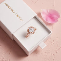 Thumbnail for Rose Gold Circle Ring, rose gold ring — gift box | SKU: 101791-4.5-rose-gold
