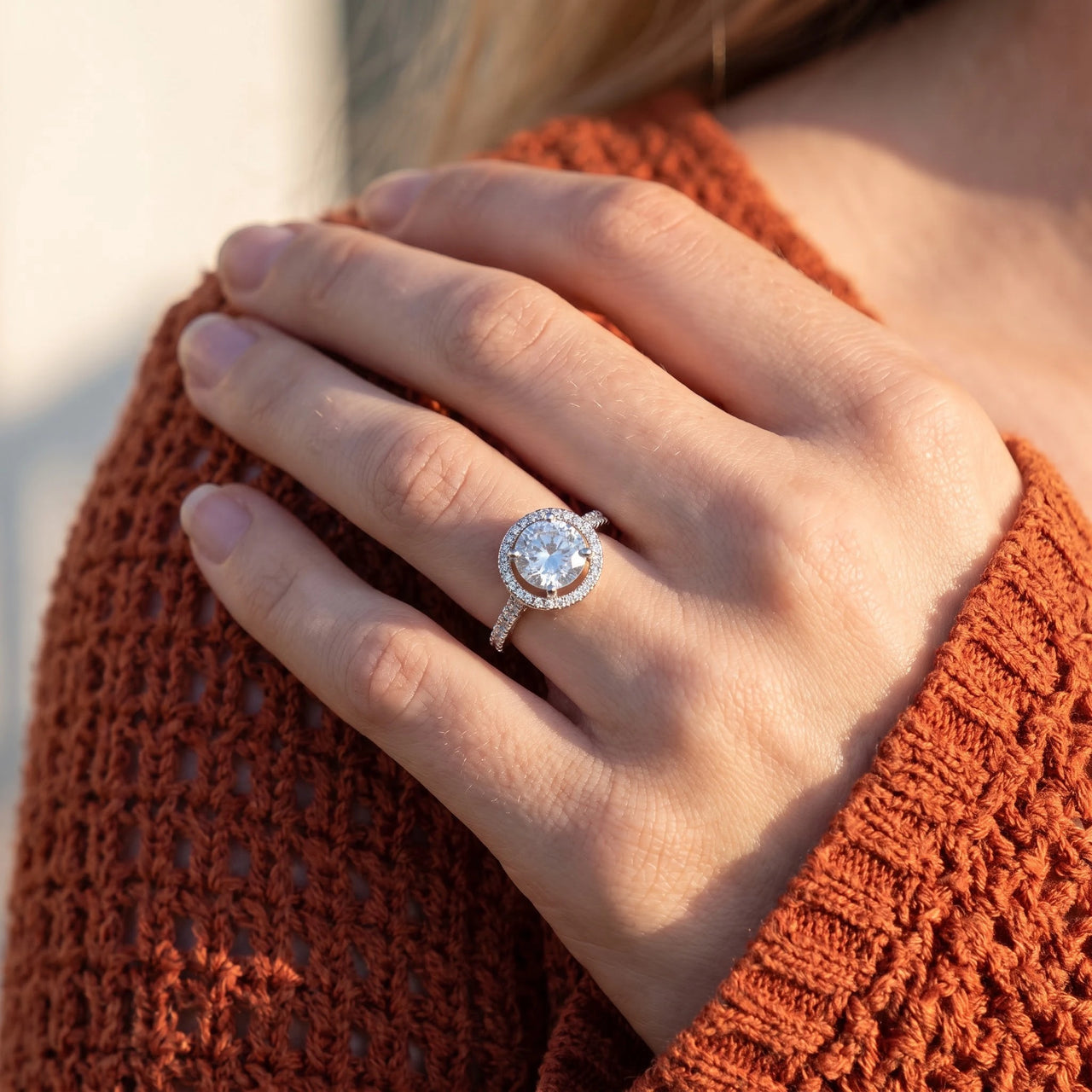 Close-up of the Silver Circle Ring worn | SKU: 101791-4.5-silver