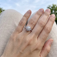 Thumbnail for Silver Circle Ring worn, showing its real size | SKU: 101791-4.5-silver