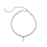 Thumbnail for Silver Initial Anklet - Ankle Bracelet - Anklet for Women - Silver Leg Bracelet Anklet F Brother & Sisters