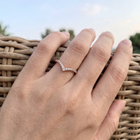 Thumbnail for Rose Gold Minimalist Ring worn, showing its real size | SKU: 10645547-4.5-rose-gold