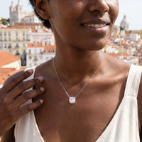 Thumbnail for Silver necklace worn on a summer trip | SKU: 505721