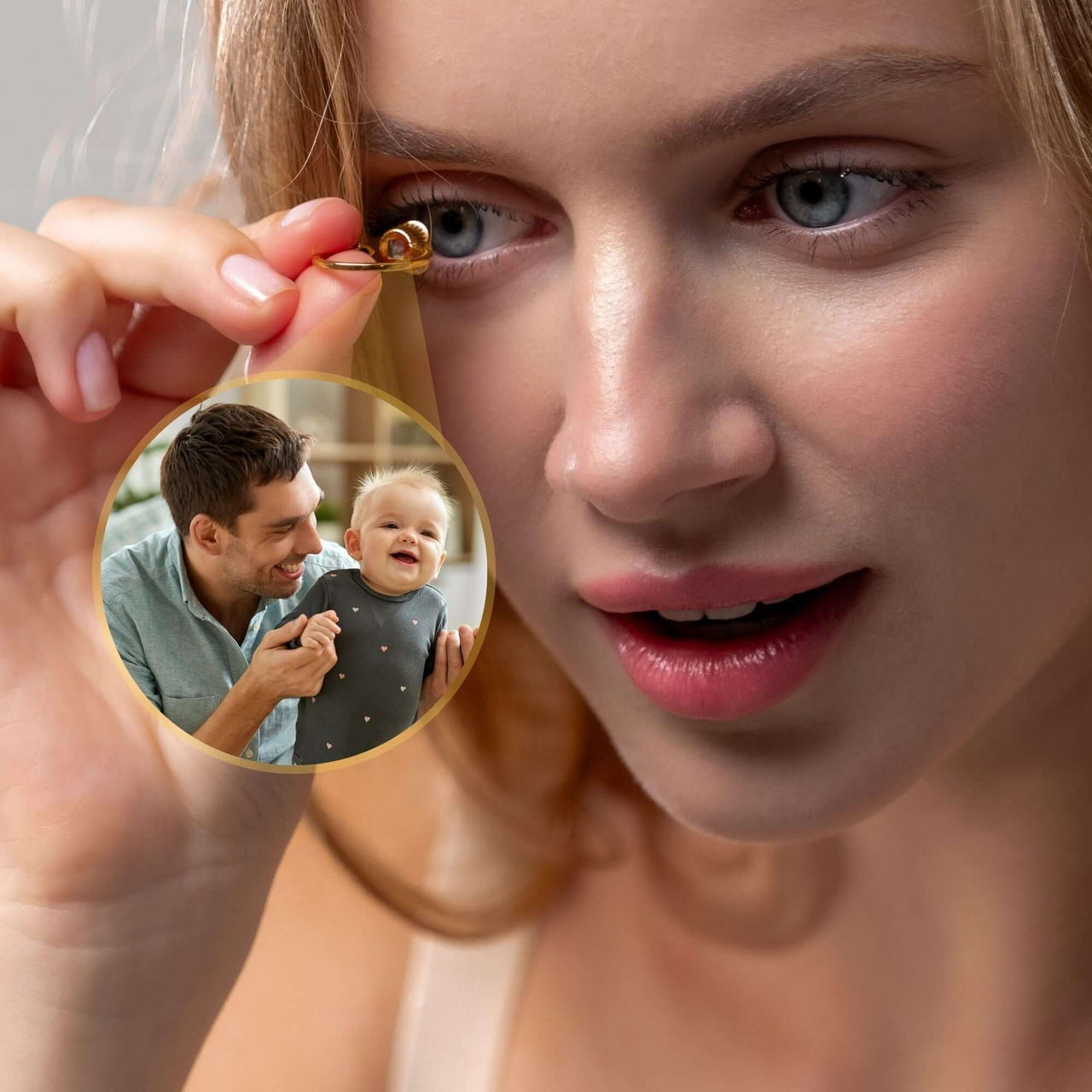 Stainless Steel Ring - Woman Ring - Adjustable Photo Ring - Personalised Ring Ring Brother & Sisters