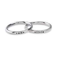 Thumbnail for Stainless Steel Ring - Woman Ring - Custom Name Ring – Engraved Ring - Custom Ring Ring Brother & Sisters