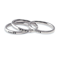 Thumbnail for Stainless Steel Ring - Woman Ring - Custom Name Ring – Engraved Ring - Custom Ring Ring Brother & Sisters