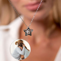 Thumbnail for Star Photo Necklace showcasing a star-shaped pendant that holds a cherished photo projection by Brother & Sisters.