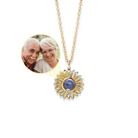 Thumbnail for Sunflower Photo Necklace featuring personalized photo pendant by Brother & Sisters, ideal for cherished memories.