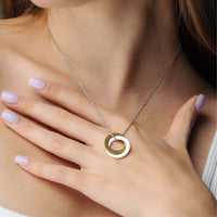 Thumbnail for Custom Triple Name Necklace displayed elegantly on model, showcasing unique personalized design by Brother & Sisters.