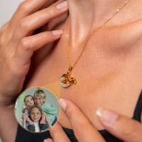 Thumbnail for Whale Photo Necklace by Brother & Sisters featuring a beautiful whale pendant showcasing a cherished photo.